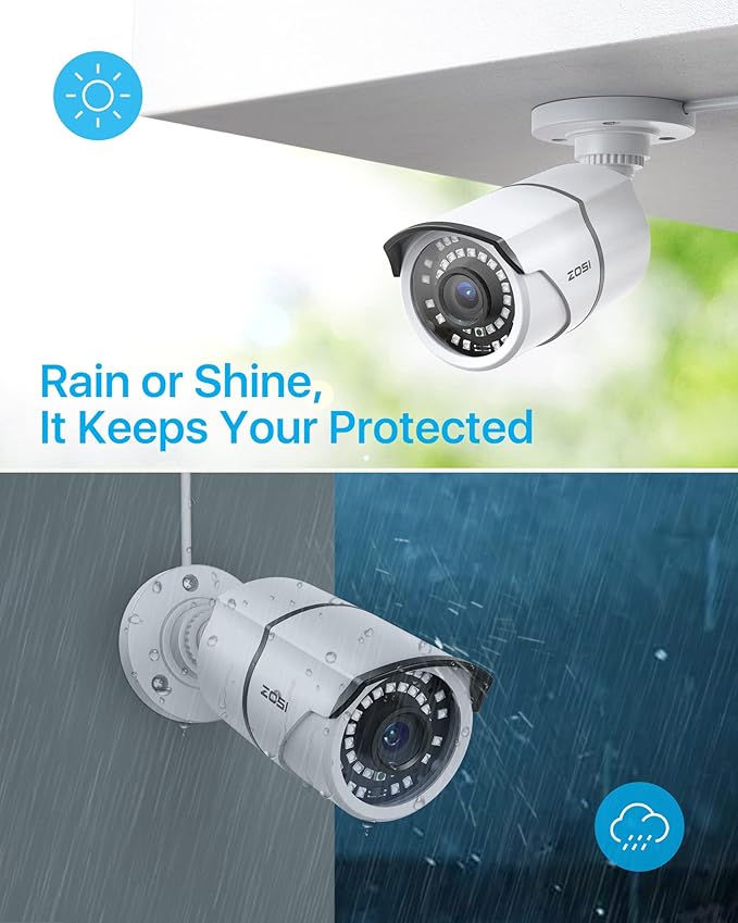 ZOSI H.265+ 1080p 16 Channel Home Security Camera System, 16CH DVR with AI Human Vehicle Detect, 12 x 1080p Surveillance Camera Outdoor, 120ft Night Vision, 105°Wide Angle, Remote Access, 4TB HDD