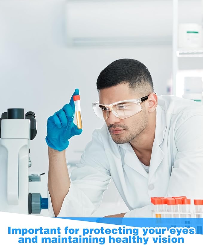 Xuhal 100 Pair Safety Glasses Bulk Clear Eye Protection Ansi Z87.1 Protective over Eyeglasses