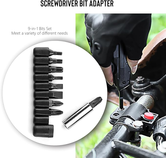 THE FRONT Multitool Knife, Pocket Knife, 13 in 1 Multi tool Folding Utility Plier, Bottle Opener Saw Screwdrivers Bottle Opener, for Camping Survival Hunting Fishing Hiking, Gifts for Men Dad