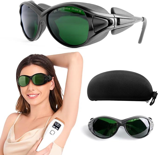 Laser Hair Removal Glasses, Laser Safety Glasses, IPL 200-2000nm for Laser Hair Removal Treatment and Laser Cosmetology Operator Eye Protection.
