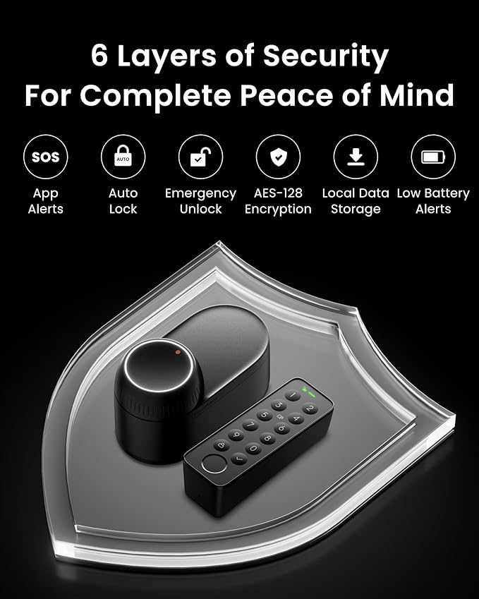 Smart Lock Ultra with Keypad,Fingerprint Door Lock, App Remote Control, Built-in WiFi Keypad Deadbolt, Auto Unlock, Waterproof&Easy Install,Supports Alexa and Google (Lock Ultra Touch Combo)