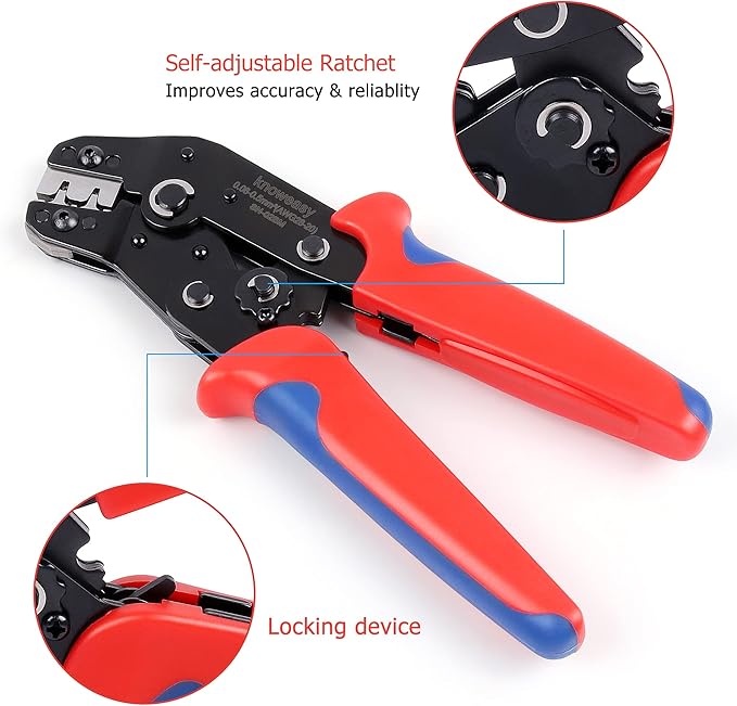 Knoweasy SN02BM JST/Molex Crimper for XH2.54/PH2.0/3.96mm/PX Terminals and AWG28-20 Wires - Precision Crimp Tool for Electronics and DIY