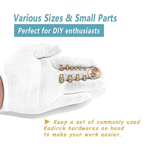 Kadrick 420Pcs M3 M4 M5 Threaded Inserts Assortment Kit for 3D Printing Components, Metric Brass Knurled Nuts, Insert by Heat into Plastic Parts