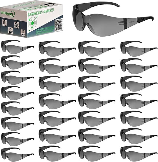 Safety Glasses ANSI Z87.1 Certified - Scratch-Resistant Protective Eyewear for Men & Women, Ideal for Construction & Shooting