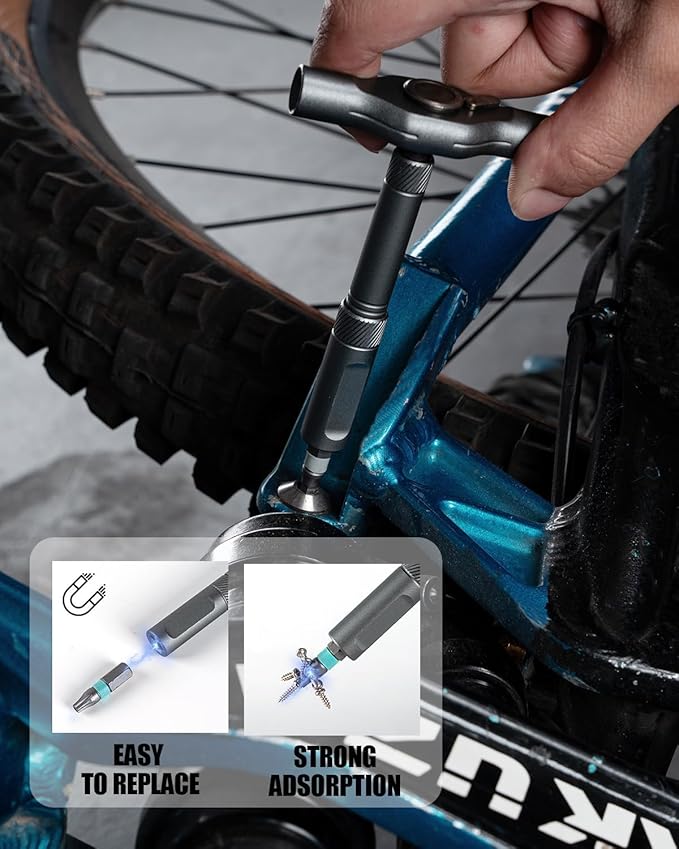 24 in 1 Magnetic Screwdriver Set, DIY Ratchet Screwdriver Set, Multi Bit Magnetic Drive Set with Detachable Ratchet Handle, Repair Tool Kit for Electronics, Bicycles, Stocking Stuffers for Men Women