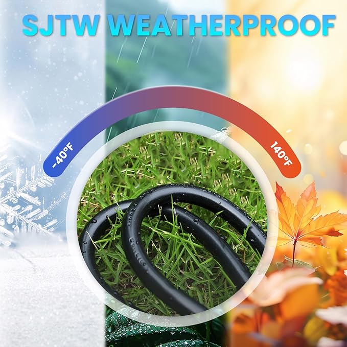 Short Power Extension Cord,16AWG/13A,Outlet Saver, 3 Prong Male Plug to Female Socket Heavy Duty Power Extension Cable (6FT/1.8M)