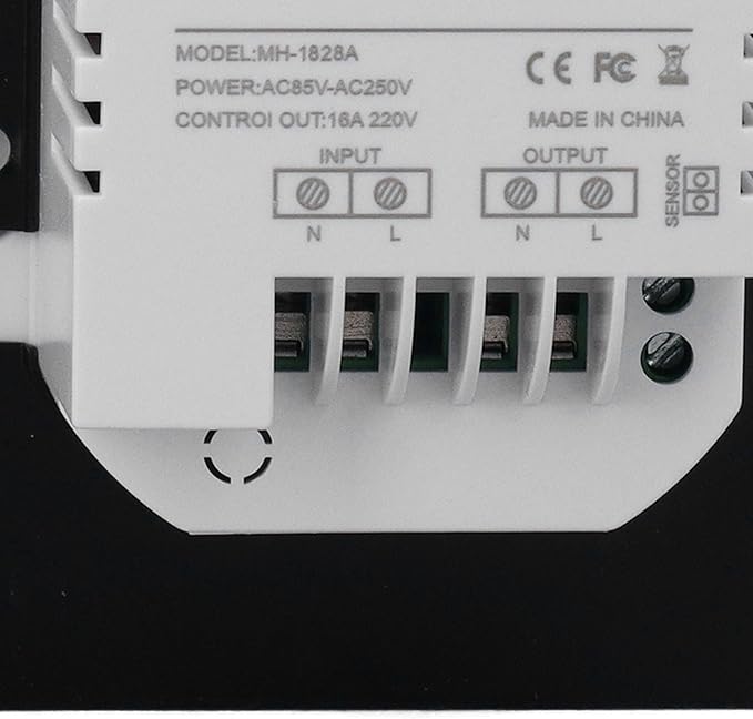 Smart Thermostat, Accurate Temperature Control Electric Underfloor Heating Thermostat LED Display Anti False Temperature, Programmable (White)