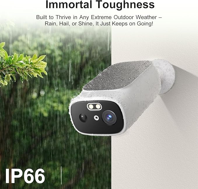 2K Solar Camera Outdoor Wireless-5/2.4Ghz WiFi Cameras for Home Security, AI Motion Detection, Color Night Vision, SD Card/Cloud Storage, Waterproof, Compatible with Alexa/Google Home (3 Cameras)