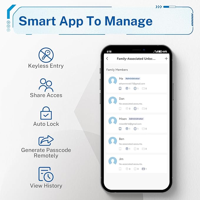 Keypad Smart Door Lock with Handle: Kucacci Keyless Entry Door Lock - Smart Lock for Front Door - Electronic Door Lock with Keypad for Exterior Door - Deadbolt Lever Alternative - Easy Installation