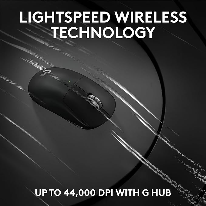 Logitech G PRO X Superlight 2c Wireless Gaming Mouse, 51 g pro-Grade Compact Mouse with 5 programmable Buttons, USB-C Charging, 44K DPI Sensor, up to 8 kHz Polling for PC/Mac - Black