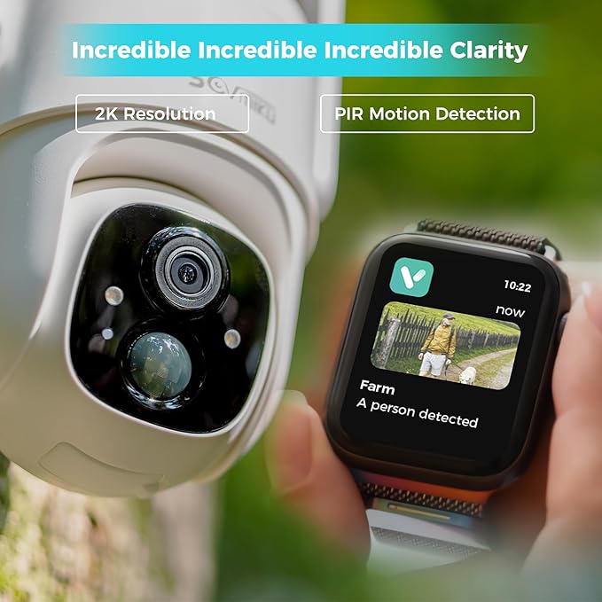 Sovmiku 2C1 4G LTE Cellular Security Camera Wireless Outdoor, $14.9/Month for Unlimited Data, Easy to Setup, IP65 Waterproof, No Wi-Fi Surveillance Cam Two Way Audio, Color Night Vision, 32GB Included