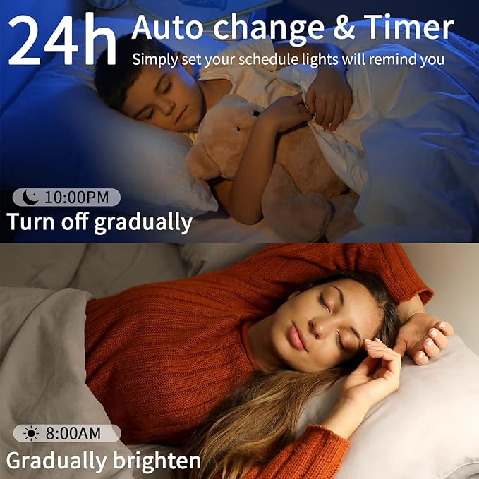 Matter Smart Color Changing Light Bulbs, E12, 2.4G WiFi 300 lumens, HomeKit Compatible, Works with Siri/Alexa/Google Assistant/Smart Life, C37, 3 Pack