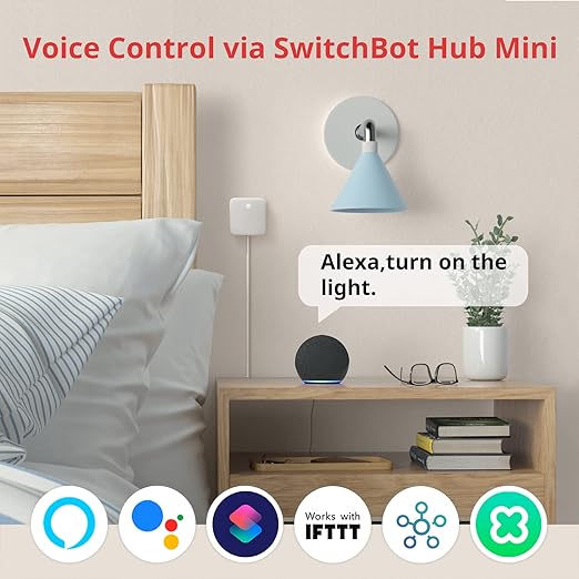 SwitchBot Smart Switch Button Pusher(3Pack) with Hub Mini - Smart Switch Button Pusher, Wireless App & Timer Control, Compatible with Alexa, Google Home, IFTTT, Easy to Use, Smart Light Control Set