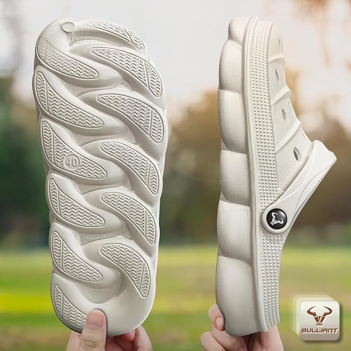 BULLIANT Men Clogs,Comfortable Mules Sandals for Men Women Cushioned Footbed Arch Support-EVA Ligthweight