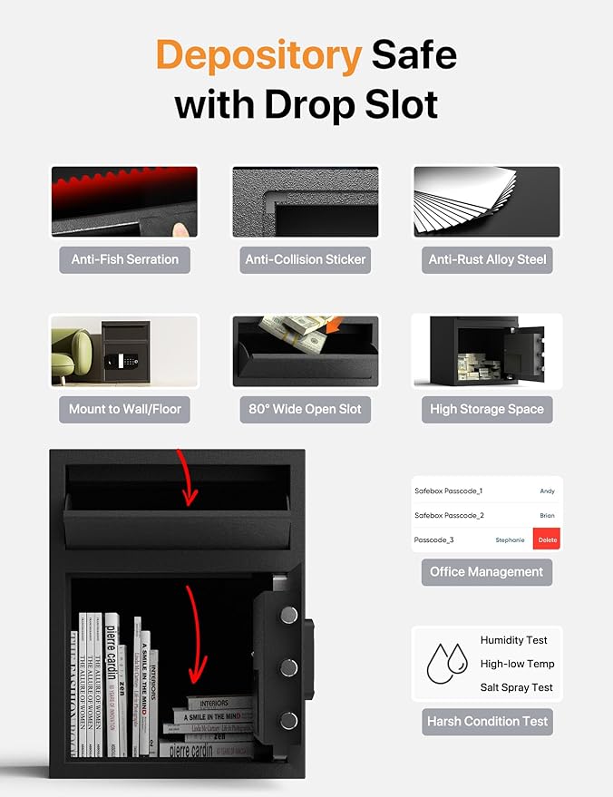 FORFEND Smart Home Safe | WiFi Safebox App Lock/Alarm | Voice Command, Kidnap Alarm, Tamper Detect, Frozen Mode, Sub Account| Digital Safes Anti Theft