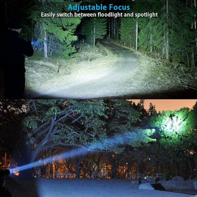 UV Flashlight Rechargeable, Black Light Flashlight with Magnet&Side Work Light 3in1 Tactical Flashlight Blacklight&Redlight, Zoomable, Waterproof LED Torch for Pet Urine Detector, Mechanics,2 Pack