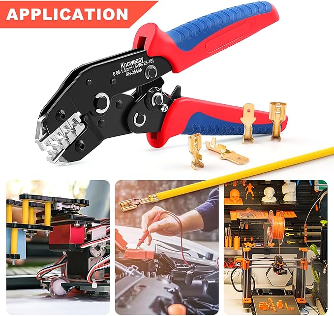 Knoweasy JST Crimper and Molex Crimper Compatible with JST, Dupont, Molex terminals - Precision JST Crimp Tool Model 2549A
