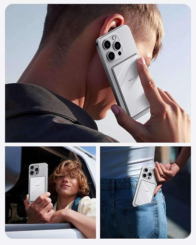 Kuulaa Magsafe Battery Pack 0.27'' 5000mAh Ultra Slim Magnetic Portable Charger Power Bank Support USB C PD 20W Fast Charging, Compatible with iPhone 16 Pro Max/15/14/13/12 Mini, White