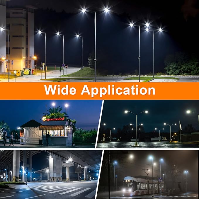 300W White LED Parking Lot Light, 42000LM LED Shoebox Area Light [1000W MH/HPS Equiv.], 5000K Dimmable Outdoor Street Lighting Fixture with Surge Protection Built-in, IP65 AC100-277V UL&DLC Listed
