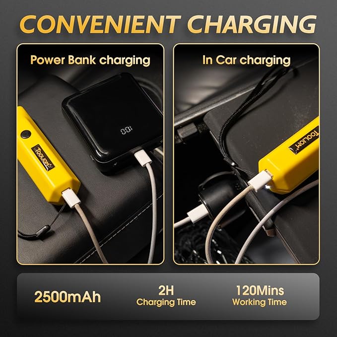 TOOLIOM Rechargeable Plastic Welder,100W USB-C Charging & Battery Powered Hot Stapler Plastic Repair Kit,Cordless Plastic Welder Gun with 400 Staples,Plastic Welding Kit for Bumper Plastics Repair