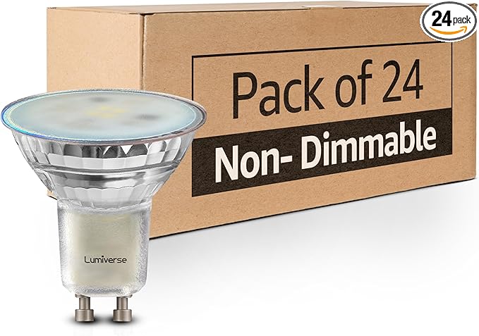 MASTERY MART 24 Pack GU10 LED Bulb, Non-dimmable Track Light Bulbs, 2700K Soft White, 4W for 35W Halogen Bulb Replacement for Range Hood, Tracklights and Recessed Lighting