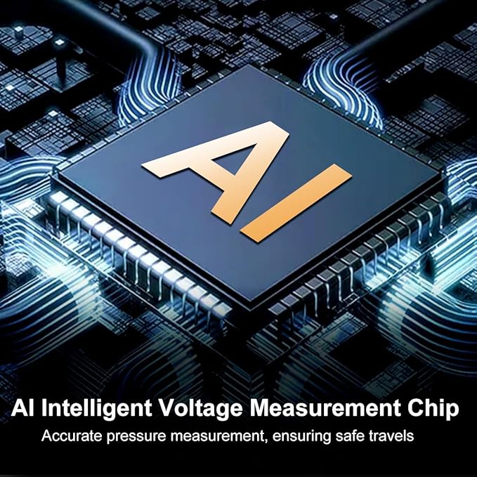 Tire Inflator Portable Air Compressor -Upgraded Air Pump for Car with Tire Pressure Gauge (Max 150 PSI), Auto Shut-Off, with LED Light for Car Motor Bike Ball