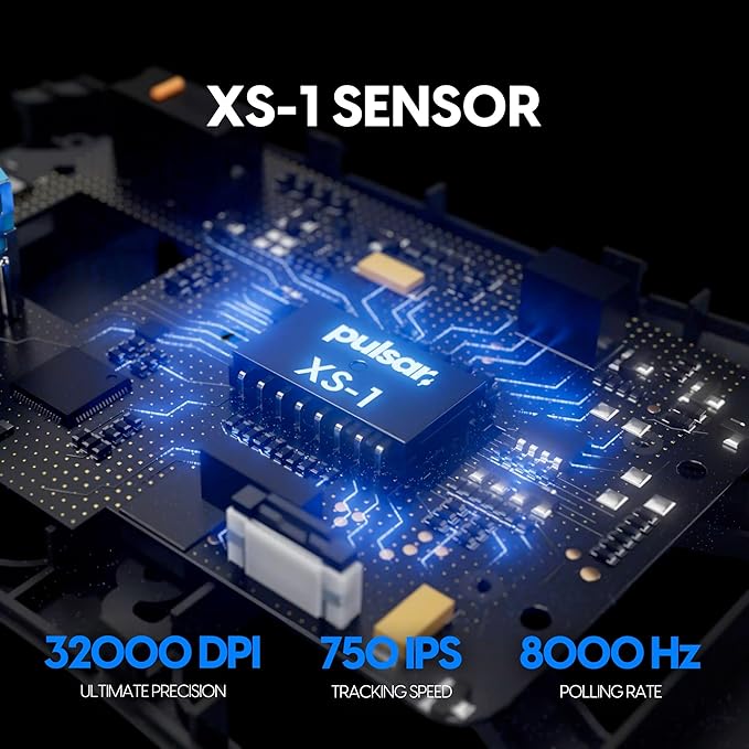 Pulsar Gaming Gears X2H v3 Wireless Gaming Mouse, Ultra Lightweight 1.87 oz (53g), Symmetrical, Optical Switch, 32000 DPI, 750 IPS, XS-1 Sensor, 8k Compatible (Mini, White)