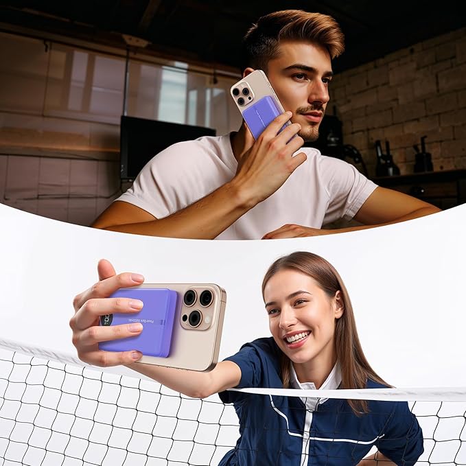 Magnetic Portable Charger, 16800mAh Wireless Power Bank, with 20W USB-C Fast Charging and LED Digital Display Magnetic Battery Pack, Compatible with iPhone 17/16/15/14/13/12 Full Series (2025)