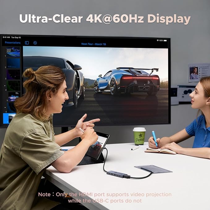 UGREEN Revodok Pro USB-C Hub 6 in 1 10Gbps 4K 60Hz HDMI, 100W Power Delivery for MacBook Pro/Air, iPad Pro, Thinkpad Rog Ally and More.