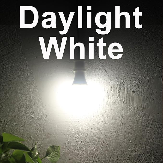 MR16 GU10 Dusk to Dawn Light Bulbs, Daylight 5000K, 50W Equivalent, 500LM, Auto On/Off Light Sensor Bulb, Non-dimmable, LED 6W 4 Pack, HQ-H045