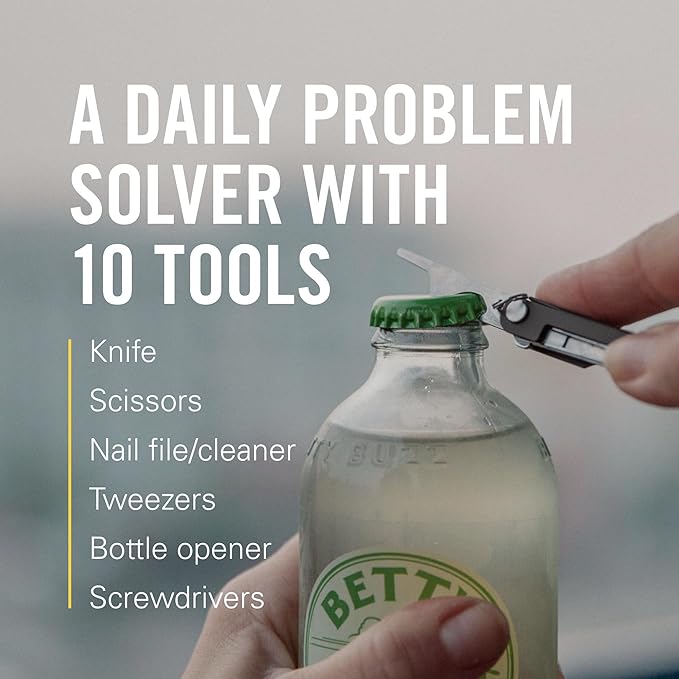 LEATHERMAN, Micra, Keychain Multi-tool with Grooming Tools, Mini Pocketknife for Everyday Carry (EDC), Hobbies & Outdoors, Built in the USA, Black Cherry