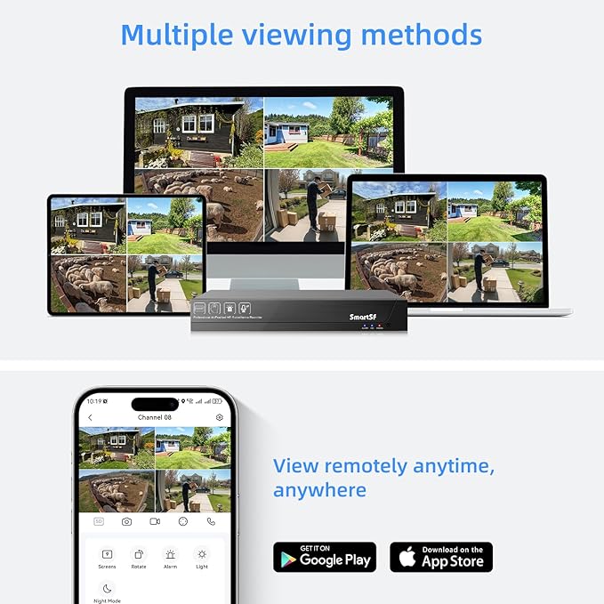 POE Security Camera System, 4pcs 5MP Indoor Outdoor PoE Cameras, Color Night Vision, Smart Human Detection, Wired Security Camera System, 8CH NVR with 2TB HDD for 24/7 Recording