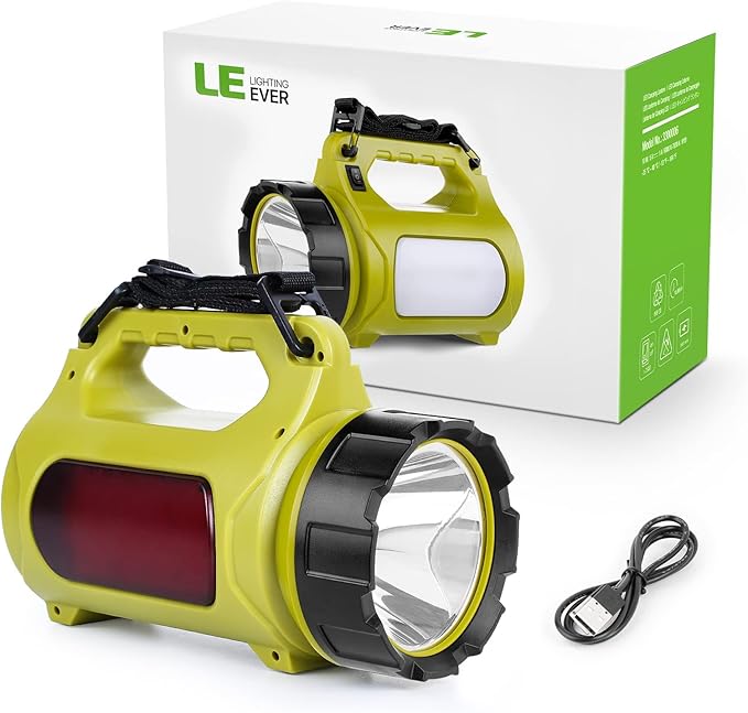 LE Rechargeable LED Lantern, Camping Essentials, 1000LM, 5 Light Modes, Power Bank, IPX4 Waterproof, Lantern Flashlight for Hurricane Emergency, Hiking, Home and More, USB Cable Included
