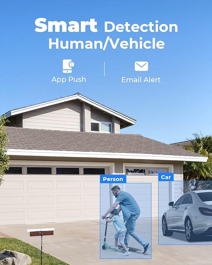 REOLINK 4K Security Camera System, 4pcs H.265 PoE Wired Turret Cameras with Person Vehicle Detection, 4K/8MP 8CH NVR with 2TB HDD for 24-7 Recording, RLK8-800D4