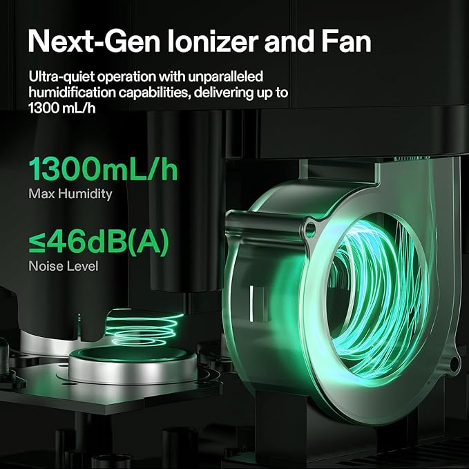 VIVOSUN AeroStream H19 Intelligent Environmental 19L Humidifier with Temp & Humidity Probe, Top Control Panel, Smart Remote Control, Designed Specifically for Use with Grow Tents