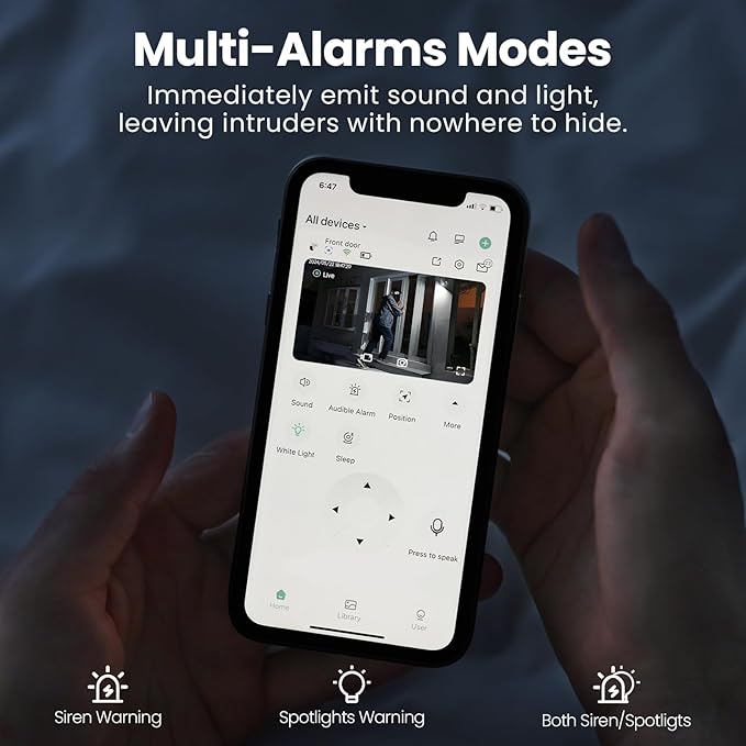 2K Security Cameras Wireless Outdoor, Solar Powered Cameras for Home Security with 360° Viewing, PIR Motion Detection, Color Night Vision, 2.4Ghz WiFi, 2-Way Audio, Cloud/SD, Works with Alexa