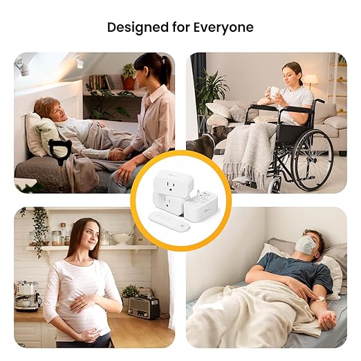 TREATLIFE 3Pack Mini Remote Control Outlet Plug with Magnetic Remote, 15A/1800W Wireless Light Switch for Lamps, Fans, Household Appliances, No Hub Required, 2 Years Warranty