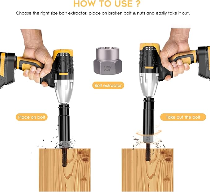 REXBETI 26-Piece Bolt Extractor Screw Extractor Set and Cobalt Drill Bit Set, Case with 13-Piece Bolt Extractor, 6-Piece HSS Drill Bit, 6-Piece Spiral Screw Extractor and 1-Piece Socket Adapter