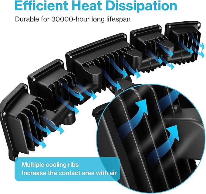 Olafus 100W Motion Sensor Outdoor Lights, 10000LM 2 Pack Motion Sensor Flood Light, Dusk to Dawn Outdoor Lighting, IP65 Waterproof Motion Detector Lights for Outside, Black