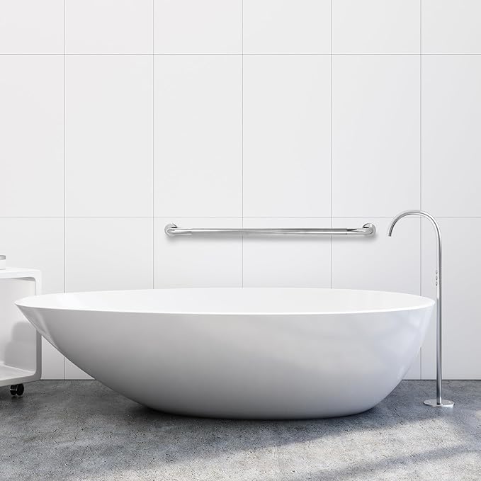 Shower Grab Bar, 2 Pack 39.4 Inch Bathroom Grab Bar, 304 Stainless Steel 1.25" Diameter Anti-Slip Handicap Grab Bar Support Shower Rail Senior Handrail Shower Safety Bar Handle