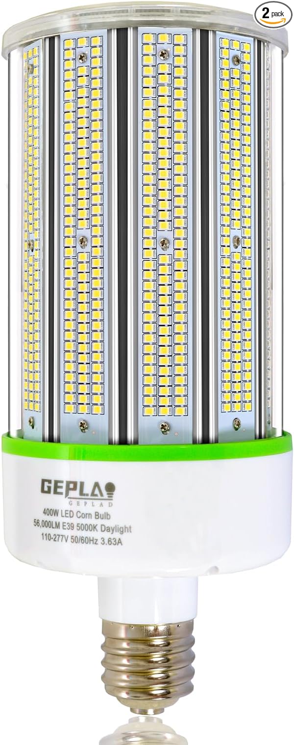 400W LED Corn Cob Light Bulb, E39 Mogul Base Bulbs, 5000K Daylight 56,000LM(Eqv.1,200w Mh/Hps/Hid), for Street, Shop,Warehouse,Park lot Lighting(Non-Dimmable)