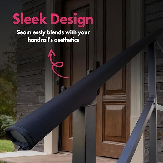 CHR Fence & Rail 3 to 4 Step Handrail Sleeve, Top Hand Rails for Outdoor Steps Cover, Heat Protection Cover for Railings for Outdoor Steps & Deck Hand Rail