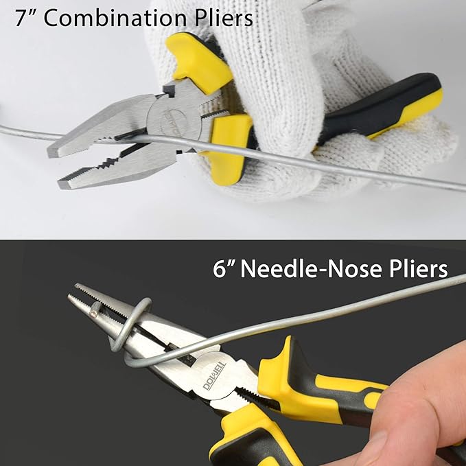 DOWELL Tool Kit Tool Set 116-Piece Household Tool Set Home Hand Tool Kit with Toolbox Storage Case HYT116