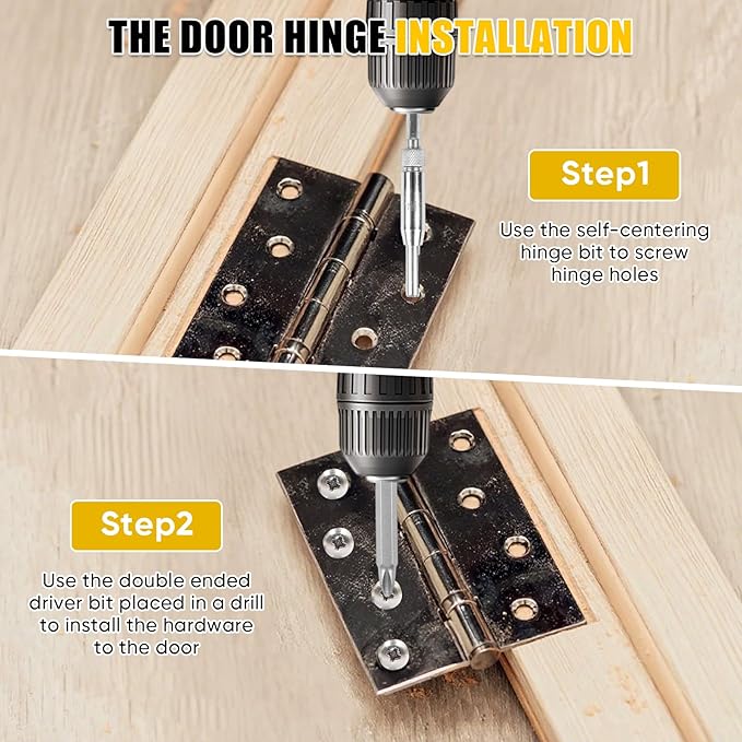 Door Hinge Jig, Door Hinge Mortiser, Router Template Fits for Door Hinges Kit Fits 3” to 5” Length and 1/4” or 5/8” Thickness, Door Hinge Mortiser, Router Template