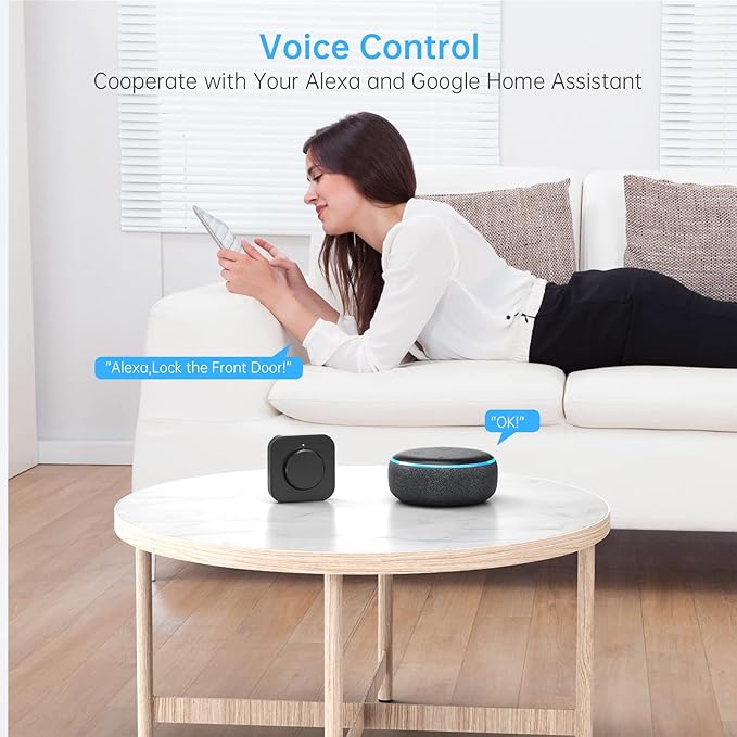 SMONET Smart Lock Wi-Fi Gateway, G2 Gateway Wi-Fi Bridge Remote Control, Smart Hub Compatible with Alexa, Google Home Voice Control for Homes and Hotel