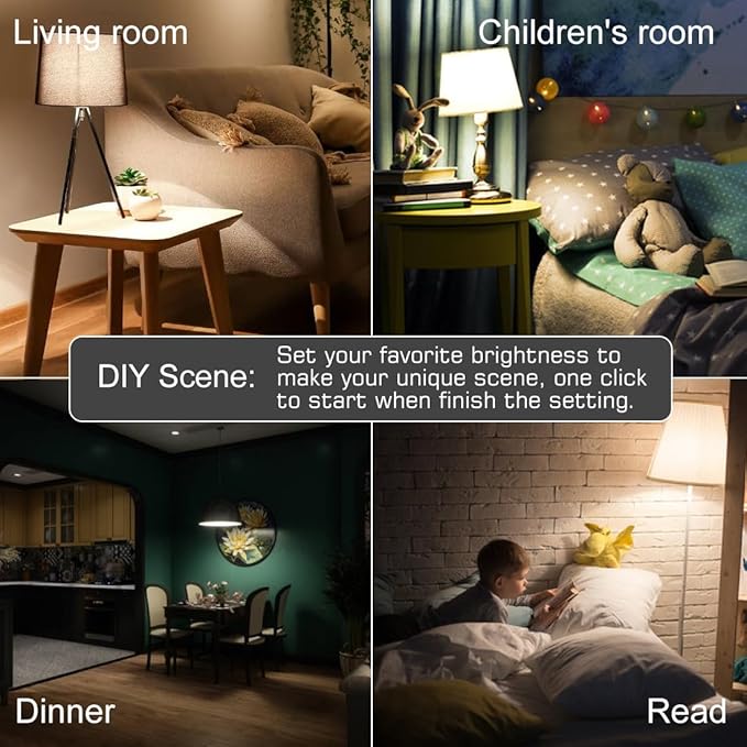 UCB Alexa Light Bulb 130W Equivalent, Smart Light Bulbs Warm White to Daylight Tunable, A19 E26 Bluetooth LED Bulbs Work with Alexa Only for Bedroom Kitchen Living Office No WiFi Required 4 Pack