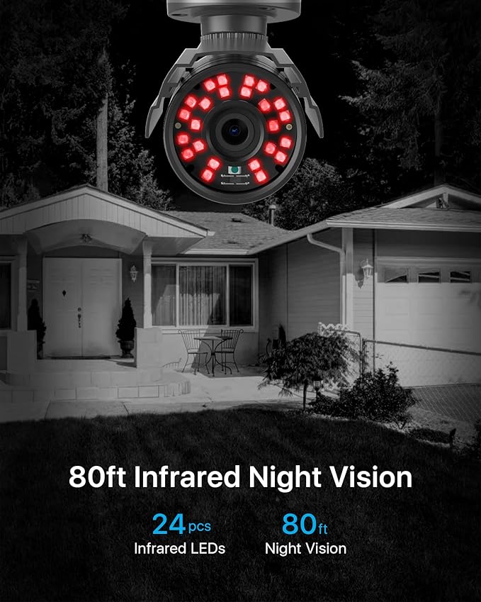 ZOSI 4PK 1920TVL 1080P Security Camera 3.6mm Lens 2MP CCTV Camera Home Security Day Night Waterproof Camera for 1080P/5MP/4K HD-TVI Analog DVR System