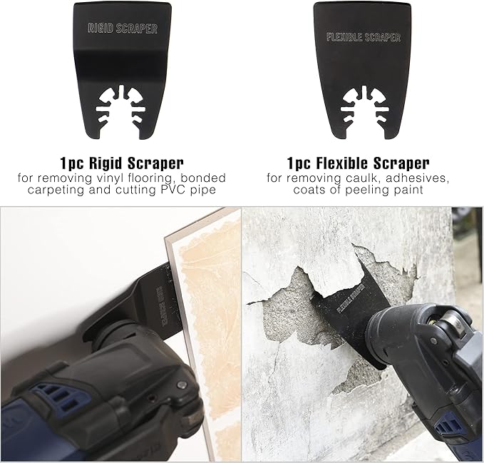 WORKPRO 25-piece Oscillating Multitool Accessories, Quick Release Oscillating Saw Blades to Cut Wood Metal Plastic, Fit Dewalt Worx Milwaukee Black&Decker Rockwell Makita Fein Craftsman