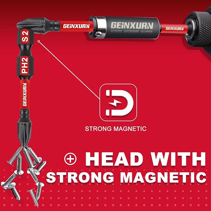 90 Pieces Impact Screwdriver Bits Set with Colorful Boxes, 2" Magnetic (PH2,PZ2,SQ2,T10,T15, T20,T25,T30) S2 Steel Multi Driver Bits