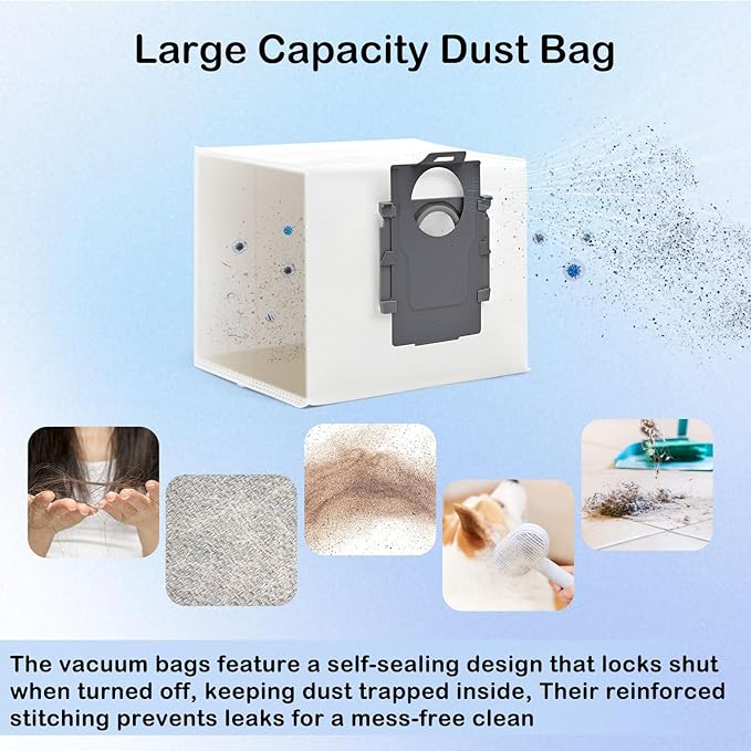 21 Pcs Replacement Parts Compatible for Roborock Q7+ Q7 Max+ Vacuum Cleaner Accessories Kits, 1 Main Brush 4 Mop Pad 4 Hepa Filters 6 Side Brush 4 Vacuum Bags 1 Cleaning Tool 1 Screwdriver